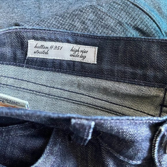 COH Citizens Of Humanity Hutton High Rise Wide Leg #251‎ Stretch Jeans Size 24 - Picture 7 of 10